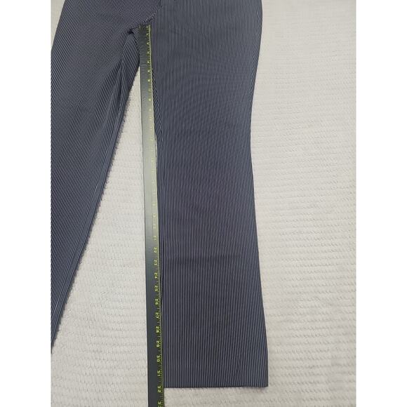 Liverpool Pants Womens 10 Navy Ministripe Bootcut Trousers Style #LM5099ZP - Picture 2 of 10